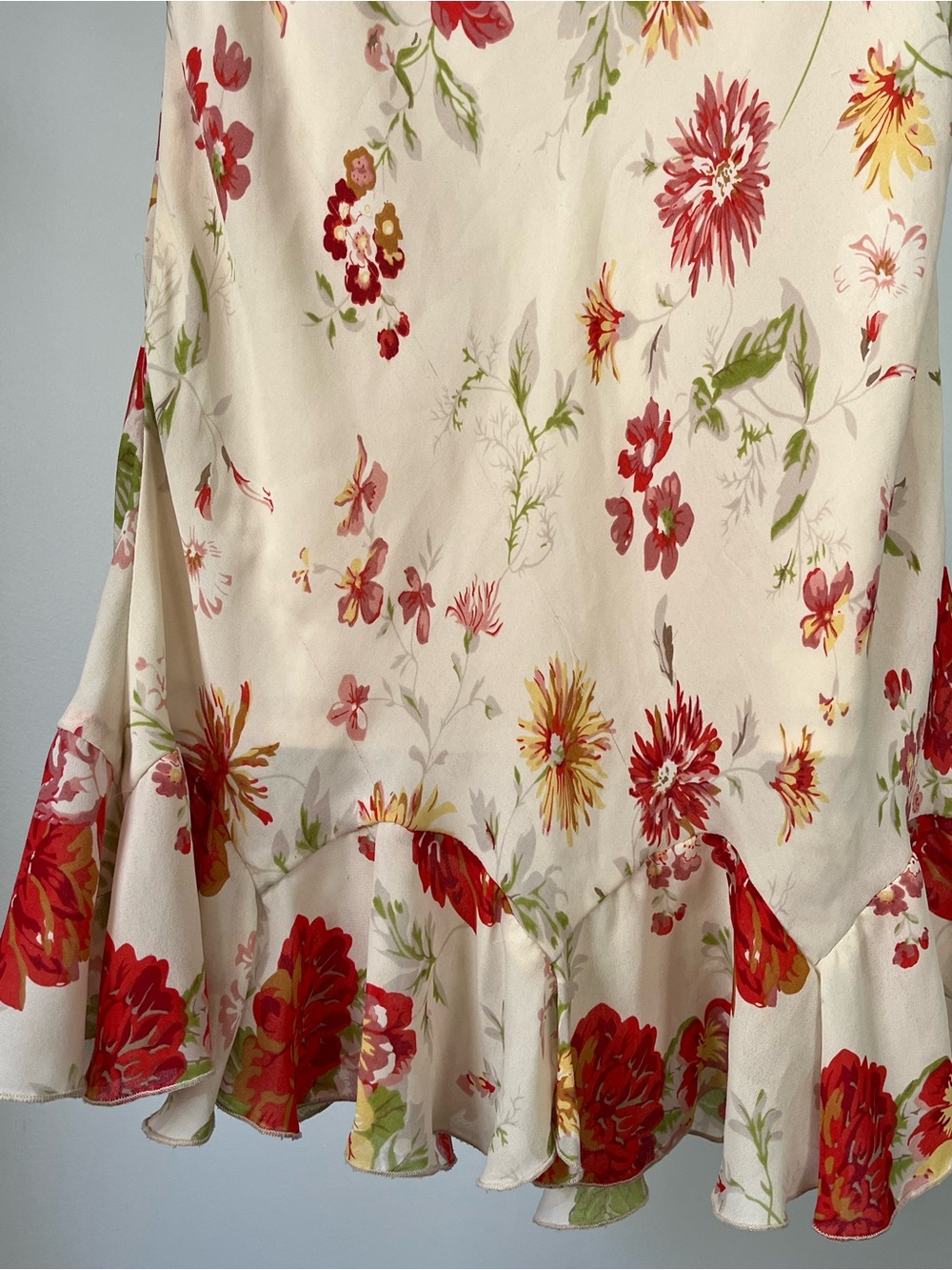 Jessica Petites Ivory Midi Skirt with Red Floral Print - Picture 13 of 13